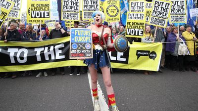 Colourful Brexit March: In Pictures