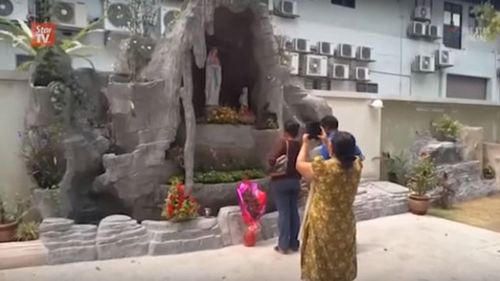 The parish priest claims to have spoken to the Virgin Mary statue. (Star Online)