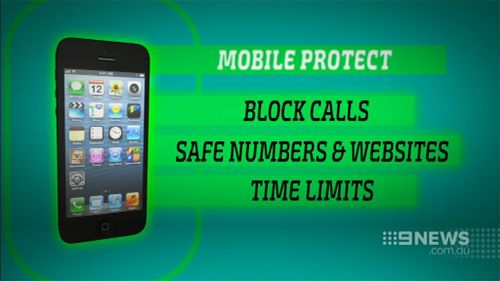 The free service from Telstra comes with a range of features to limit smartphone access. (9NEWS)