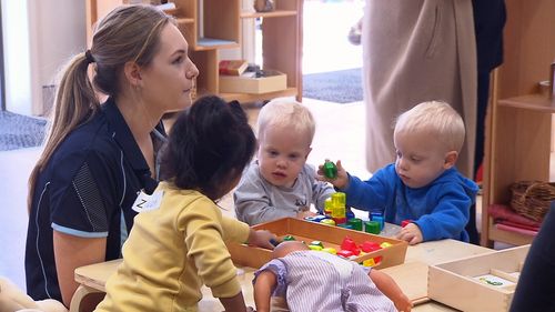 The state government wants to train an extra 7000 early childhood workers in the next three years. (9NEWS)