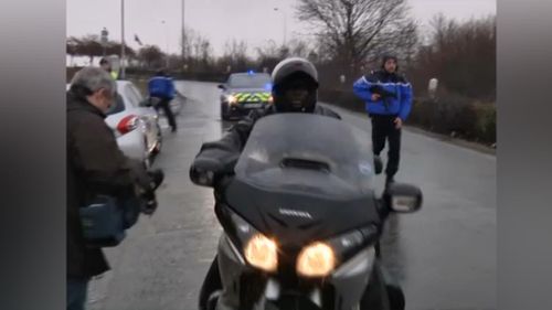 French police at the scene. (Sky News)