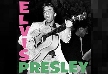 The cover of which band's third album is a homage to Elvis Presley's debut LP?