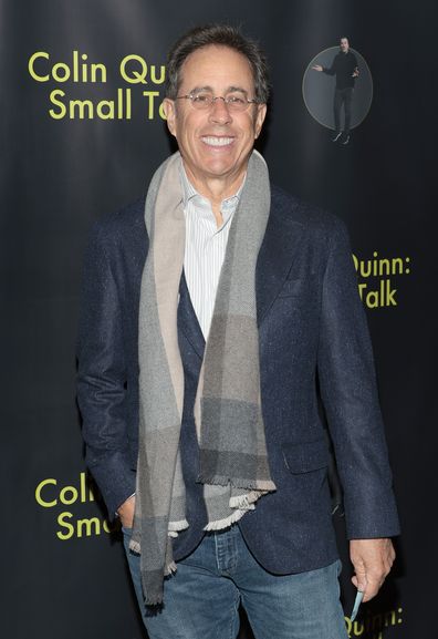 NEW YORK, NEW YORK - JANUARY 23: Jerry Seinfeld attends "Colin Quinn: Small Talk" Opening Night at The Lucille Lortel Theatre on January 23, 2023 in New York City. (Photo by Dimitrios Kambouris/Getty Images)