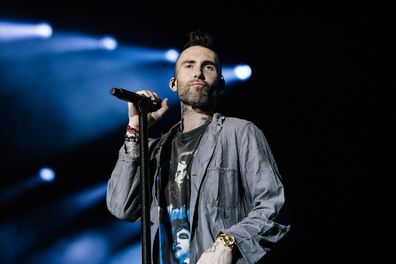 Adam Levine member of Maroon 5  performs live on stage at Allianz Parque on March 1, 2020 in Sao Paulo, Brazil.