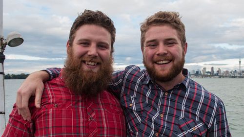 Heterosexual Kiwi mates Matt McCormick, 24, and Travis McIntosh, 23, are getting married. (supplied)