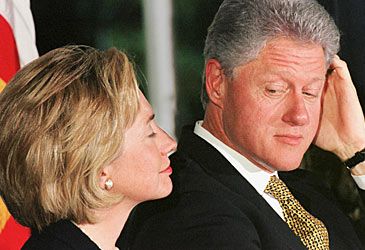 When was Bill Clinton's affair with Monica Lewinsky exposed?