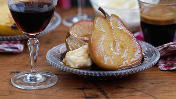 Baked pears with Marsala