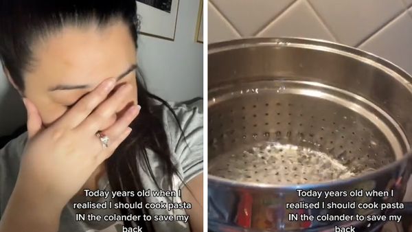 food - How can I drain the water from a saucepan of pasta without a  colander? - Lifehacks Stack Exchange