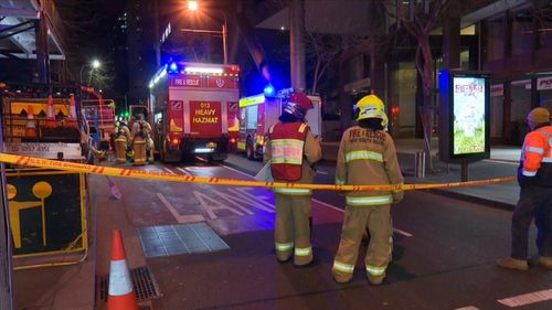 An exclusion zone was quickly established as "explosive" levels of gas were unleashed. Picture: 9NEWS