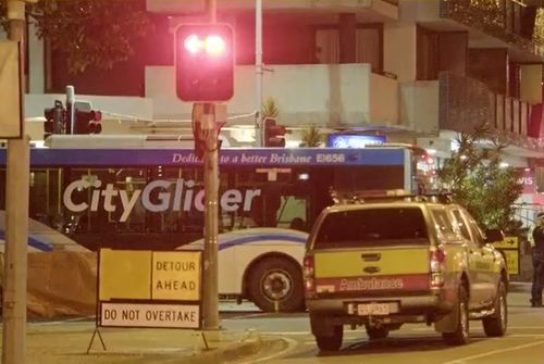 A man has died after being hit by a bus in South Brisbane overnight. 