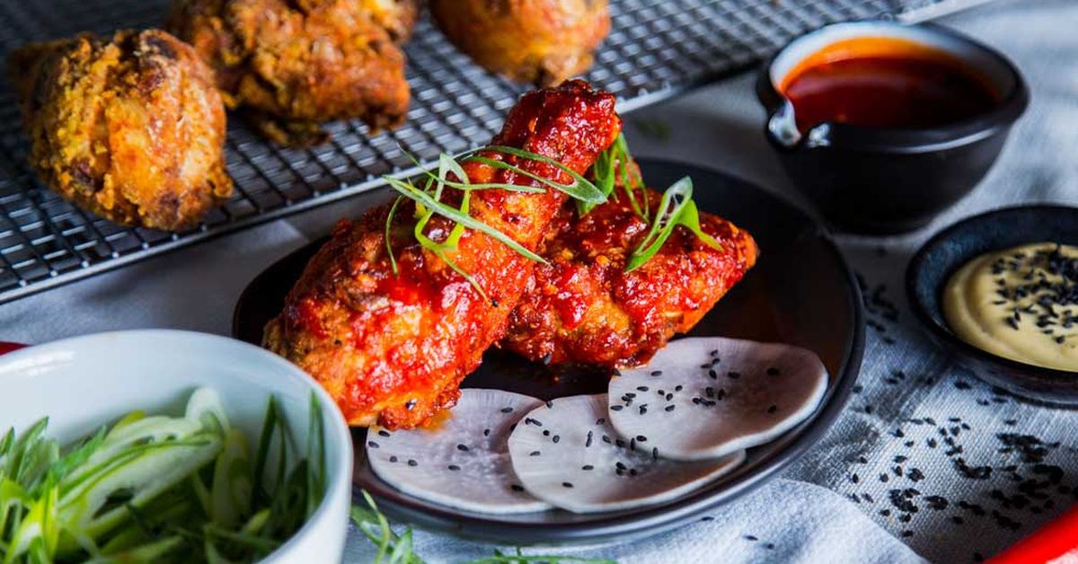 The Giles' Korean Fried Chicken with Pickled Daikon and Mayonnaise - 9Kitchen