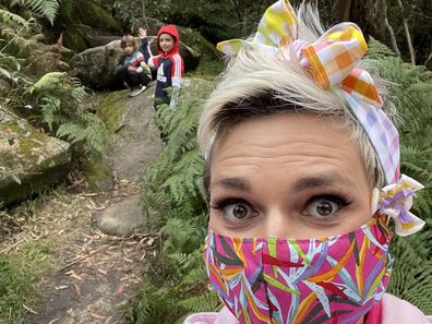 Jane de Graaff and her boys bushwalk