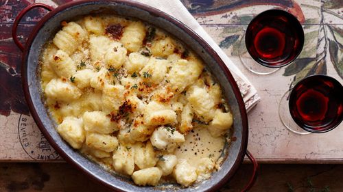 Potato gnocchi with blue cheese sauce