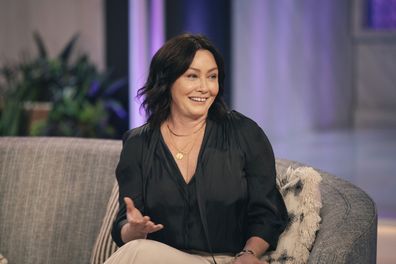 Shannen Doherty is pictured on "The Kelly Clarkson Show." Doherty isn't letting any of the challenges life has thrown at her get in the way of launching an exciting new project.