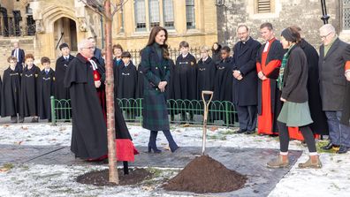 Kate Middleton plants tree in Queen Elizabeth's honour