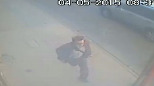 Security cameras at surrounding businesses caught the man accused of the attack. (9NEWS)