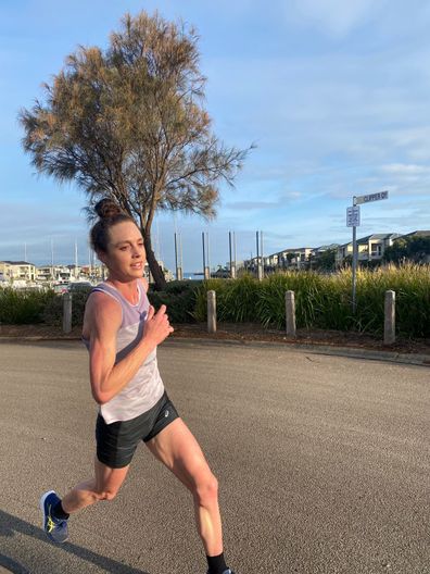 Gemma Maini training with an evening run
