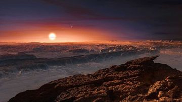 An artist&#x27;s impression of the surface of Proxima B. (M. Kornmesser, European Southern Observatory)