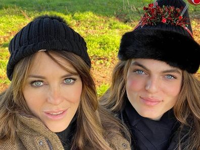 Elizabeth Hurley, Damian Hurley, selfies, Christmas, lookalike, son, mother