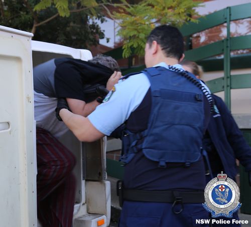 Police conducted early raids on three properties in Sydney's north-west this morning. Picture: NSW Police