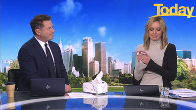 Stefanovic handed Langdon a tissue as she shared her family's story.