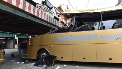Passengers freed from bus totalled by Mebourne bridge 'wept for joy' (Gallery)