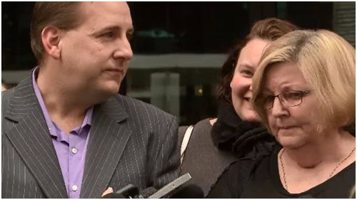 Ms Goudge's son Adam (left) and her sister, Susan McCormack. (9NEWS)