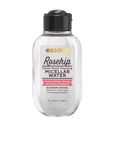 <a href="https://www.priceline.com.au/essano-rosehip-gentle-facial-cleansing-micellar-water-400-ml" target="_blank">Essano Rosehip Mini Gentle Facial Cleansing Micellar Water,$6.99.</a>