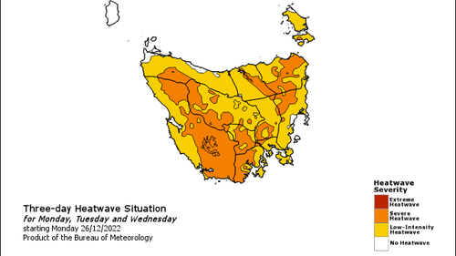 Heatwave sweeping across Tasmania
