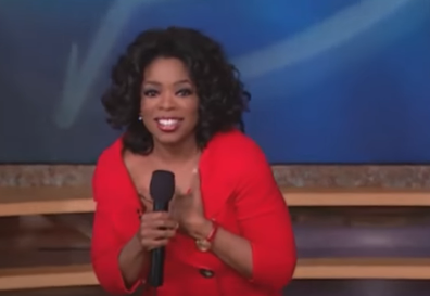 Oprah during her iconic 'You get a car' giveaway in 2004.