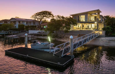 Waterfront property in Queensland on the market.