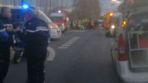 At least four children have been killed after a train collided with a school bus in France. (Twitter)