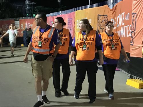 Hundreds of volunteers, police and paramedics will work to keep Schoolies safe. (Shellie Doyle)