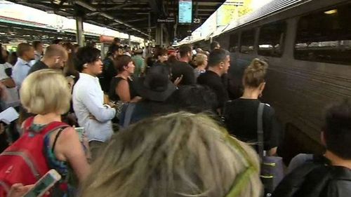 Overcrowding temporarily shut down some CBD stations this morning. (9NEWS)