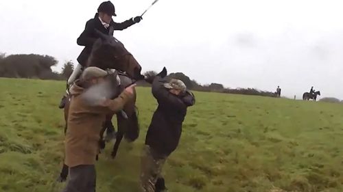 Chaotic scenes at Pevensey Marshes on Saturday.