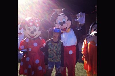 'Chillin' with Mickey and Minnie.'