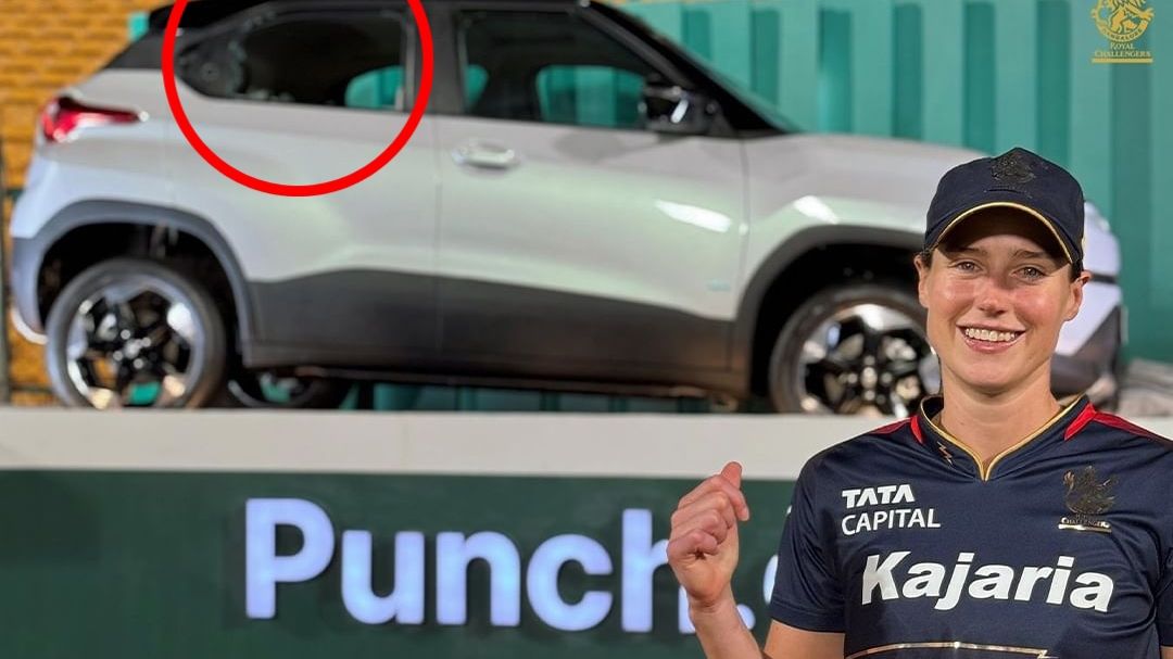 Ellyse Perry smashed the rear window of a sponsor&#x27;s car with a mammoth six. 