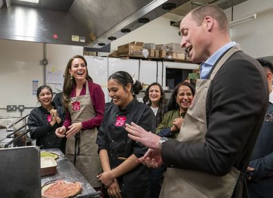 Prince William, Prince of Wales and Catherine, Princess of Wales visit the Indian Streatery, an authentic, family run independent Indian restaurant based in the city centre on April 20, 2023 in Birmingham
