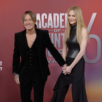 FRISCO, TEXAS - MAY 08: EDITORIAL USE ONLY. (L-R) Keith Urban and Nicole Kidman attend the 60th Academy of Country Music Awards at Omni Frisco Hotel at The Star on May 08, 2025 in Frisco, Texas. (Photo by Jason Kempin/Getty Images)