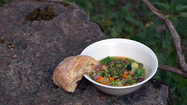 Spring minestrone soup