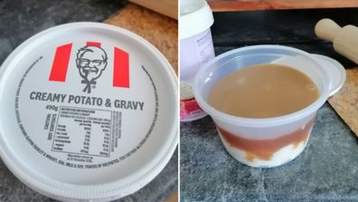 Aussie mum reveals how she turned Coles mud cakes into 'KFC bucket of chicken' dessert