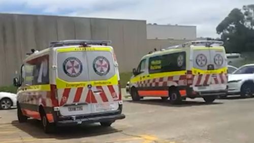 Ambulances rushed to World Gym in Prospect, in Sydney's west, after reports a man had been shot just before midday.
