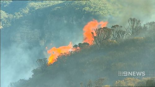 The blaze was uncontained for much of yesterday. (9NEWS)