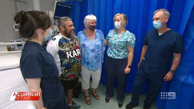 COVID-19 survivor reunites with frontline healthcare heroes.