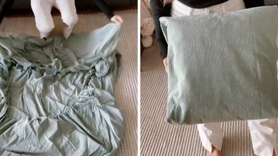 Mama Mila sheet folding hack