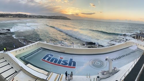 Bondi Beach Icebergs swimming pool emptied drought relief Australia