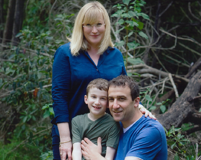 Donna with her husband Jason and son Luca.