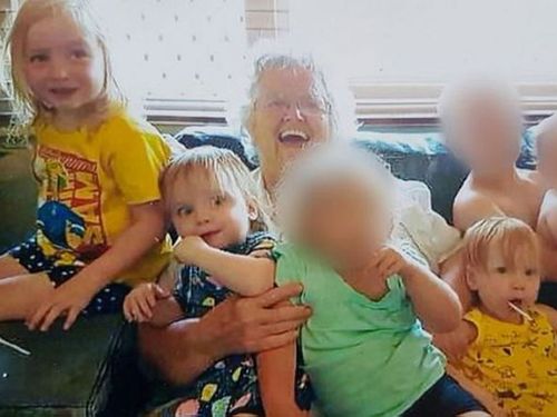 Victim Beverley Quinn with grandchildren Charlotte, Alice and Beatrix.