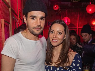 PARK CITY, UT - JANUARY 24:  Christopher Abbott and Aubrey Plaza attend the "Black Bear" Premiere party at the Audible Speakeasy on January 24, 2020 in Park City, Utah.  (Photo by Mat Hayward/Getty Images for Audible)