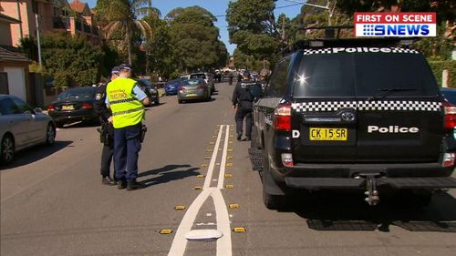 Police locked down a street in Sydney's inner west today after a man was shot in broad daylight.